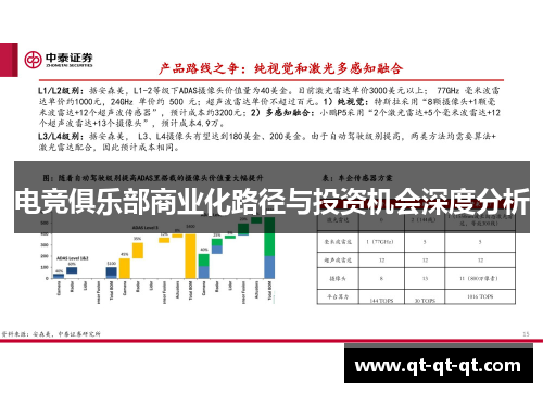 电竞俱乐部商业化路径与投资机会深度分析